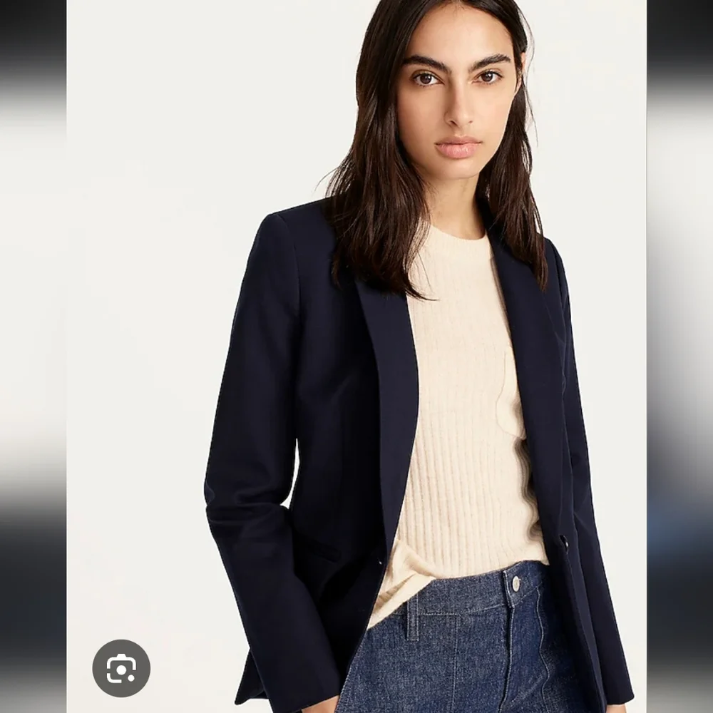 J By J. CREW 100% Cotton Single Button Blazer Sz 0